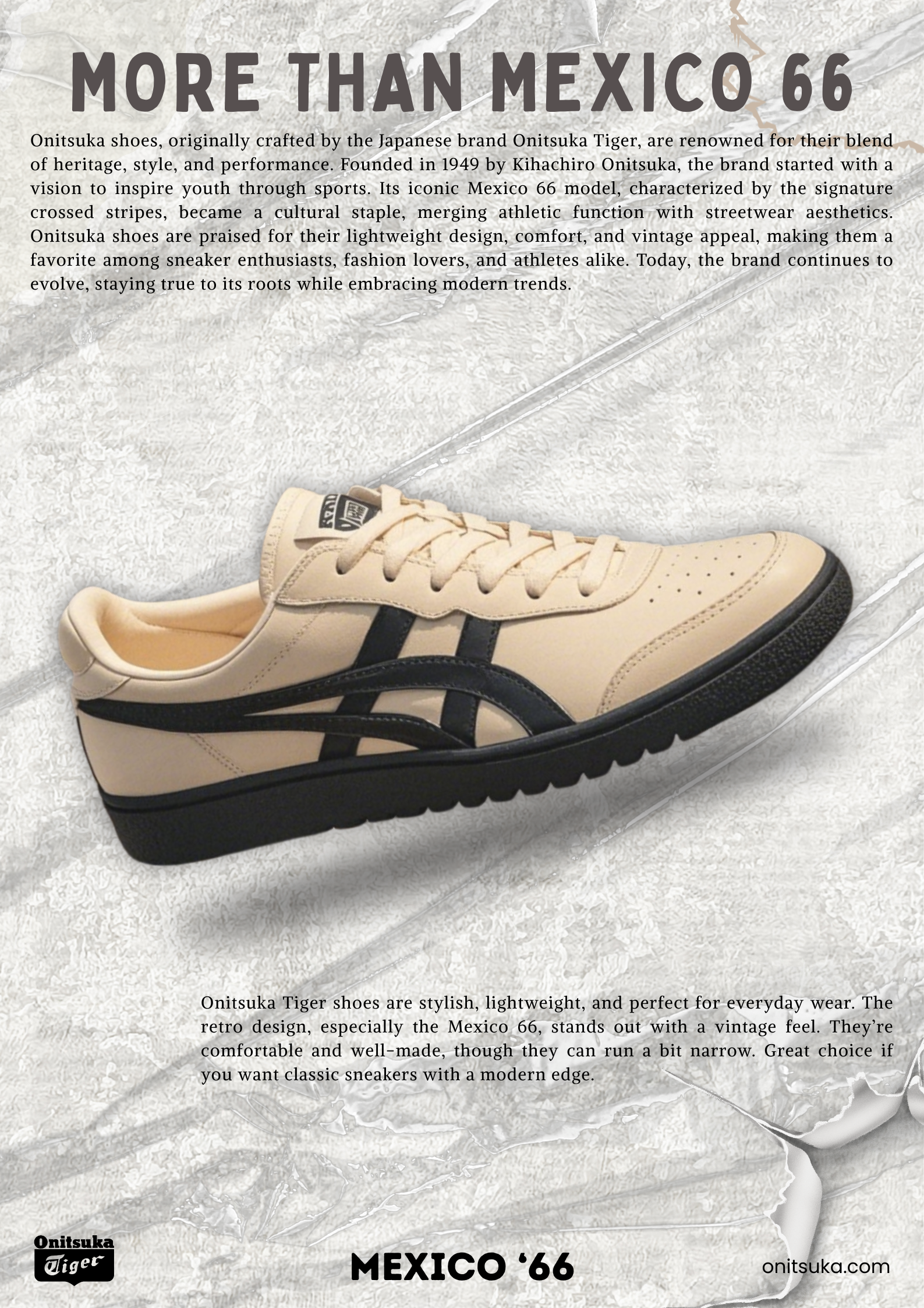 Onitsuka Shoes Design Poster